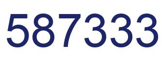 Number 587333 blue image