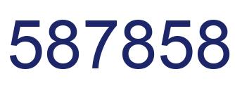 Number 587858 blue image