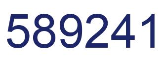Number 589241 blue image