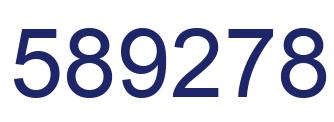 Number 589278 blue image