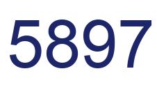 Number 5897 blue image