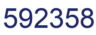 Number 592358 blue image