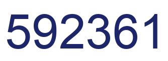 Number 592361 blue image