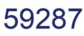 Number 59287 blue image