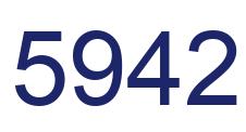 Number 5942 blue image