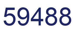 Number 59488 blue image