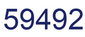 Número 59492 imagen azul