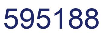 Number 595188 blue image