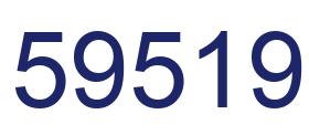 Número 59519 imagen azul