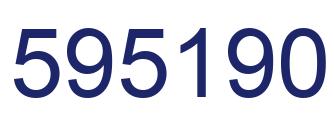 Number 595190 blue image