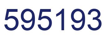 Number 595193 blue image