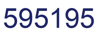 Number 595195 blue image