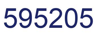 Number 595205 blue image