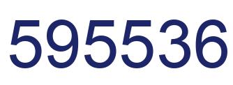 Number 595536 blue image