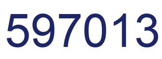 Número 597013 imagen azul