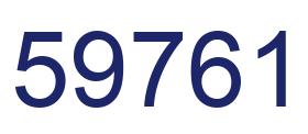Número 59761 imagen azul