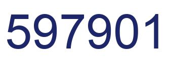 Number 597901 blue image