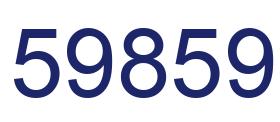 Number 59859 blue image