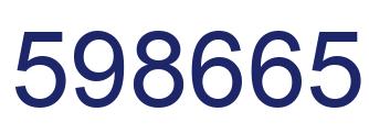 Number 598665 blue image