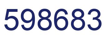 Number 598683 blue image