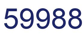 Number 59988 blue image
