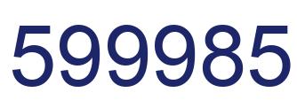 Number 599985 blue image
