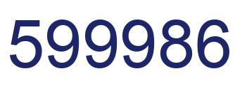 Number 599986 blue image