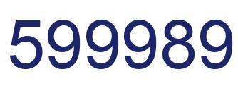 Number 599989 blue image