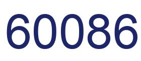 Number 60086 blue image