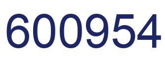 Number 600954 blue image