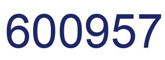 Number 600957 blue image