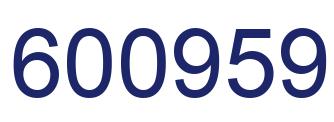 Number 600959 blue image