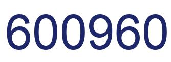 Number 600960 blue image