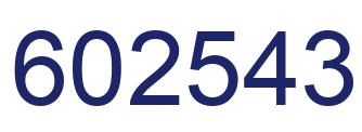 Número 602543 imagen azul