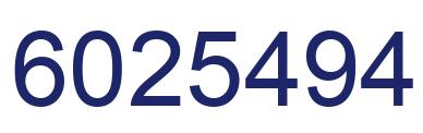 Number 6025494 blue image