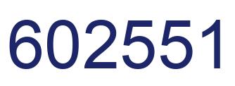 Number 602551 blue image