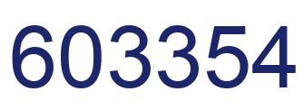 Number 603354 blue image