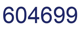 Number 604699 blue image