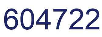 Number 604722 blue image