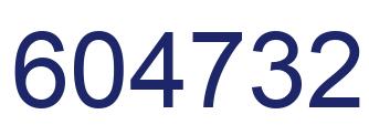 Number 604732 blue image