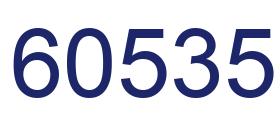 Number 60535 blue image