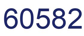 Number 60582 blue image