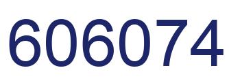 Number 606074 blue image