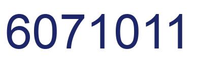 Number 6071011 blue image