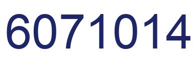 Number 6071014 blue image