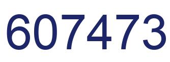 Número 607473 imagen azul