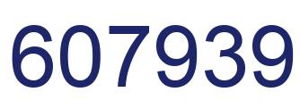 Número 607939 imagen azul