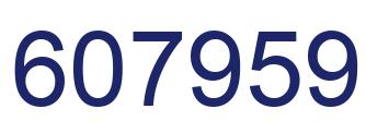 Número 607959 imagen azul