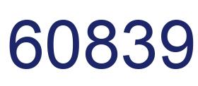 Number 60839 blue image