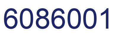 Number 6086001 blue image
